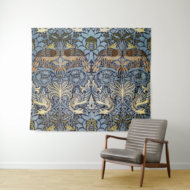 Pfau und Dragon, William Morris Wandteppich (Beispiel (Horizontal))