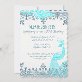Pfau und Feather zum Geburtstag Karte