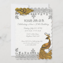 Pfau und Feather zum Geburtstag