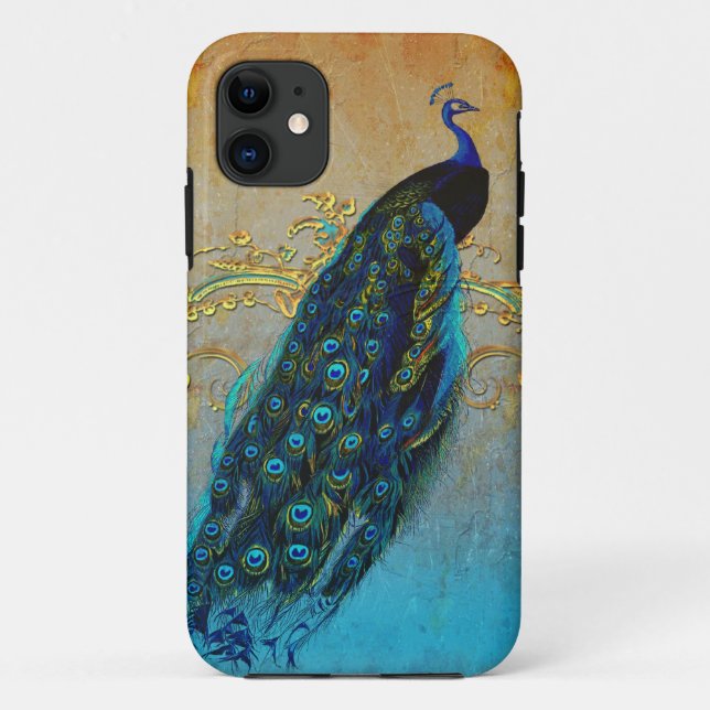 Pfau und Filigree Case-Mate iPhone Hülle (Rückseite)