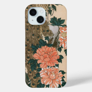Pfau und Pfaue von Hiroshige, japanische Kunst iPhone 15 Hülle