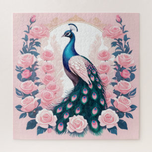 Pfau und Rosen