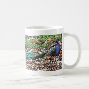 Pfau-Vogel-Feder-Tier-Tiere Kaffeetasse