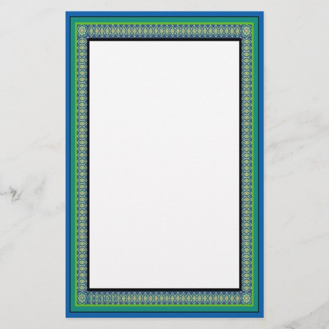 Pfau-Weg stationär Briefpapier (Vorderseite)