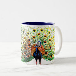 Pfau Zweifarbige Tasse