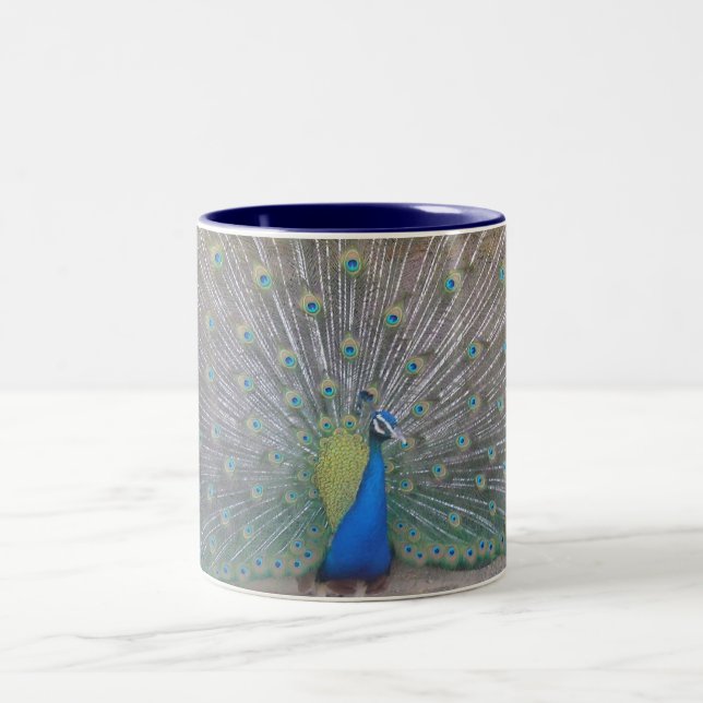 Pfau Zweifarbige Tasse (Mittel)