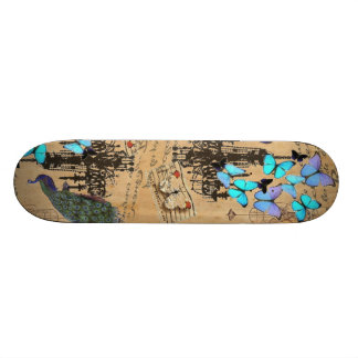 Pfaublauschmetterling des Leuchters moderner Skateboard