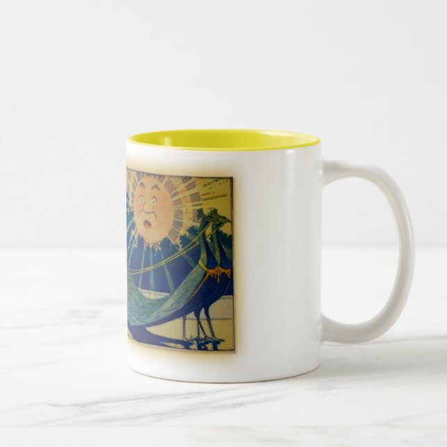PfauChariot Zweifarbige Tasse (Rechts)