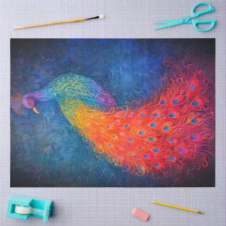 Pfauen-Handwerk/Tissue/Dekorierpapier Seidenpapier