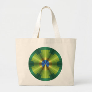 Pfauen-Illusions-Tasche Jumbo Stoffbeutel