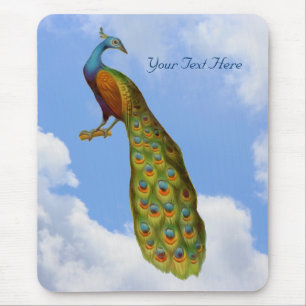 Pfauen-Kunst-Tier-Mauspad Mousepad