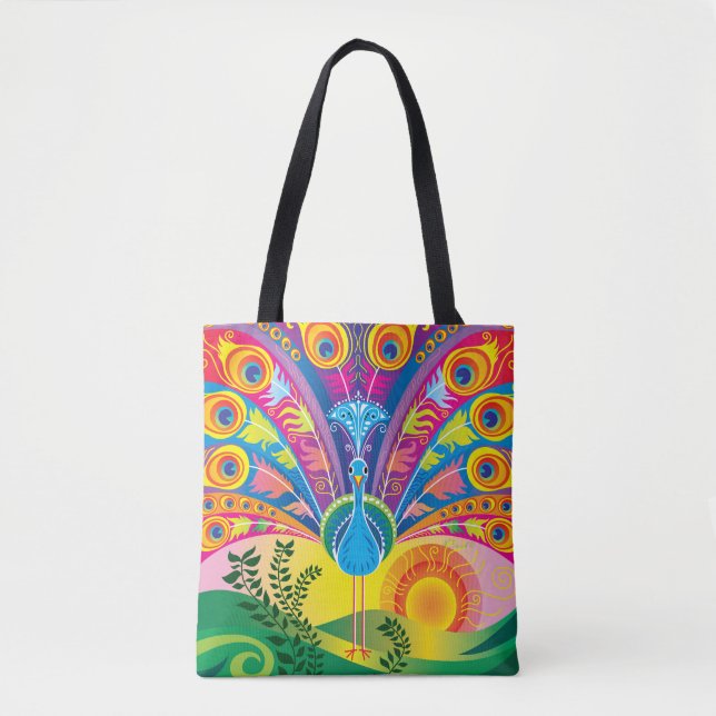 Pfauen-Schwanz-Radiance Tasche (Vorderseite)