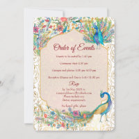Pfauenarabisches Muster Indische Hochzeitdetails