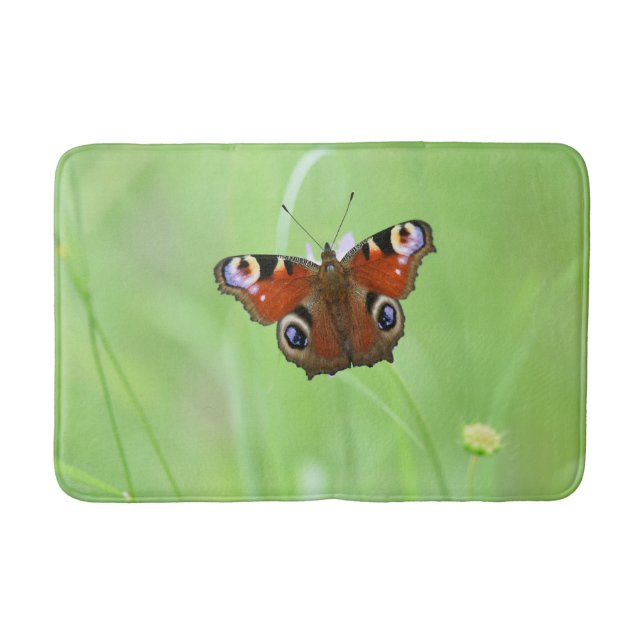 Pfauenauge Schmetterling Badematte (Vorderseite)