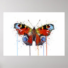 Pfauenauge Schmetterling Poster