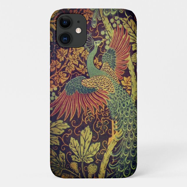 Pfauenblättriger BlumenJacquard, elegant, aquamari Case-Mate iPhone Hülle (Rückseite)