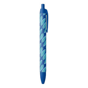 Pfauenblau, moderne Aquarellblattgestaltung Kugelschreiber