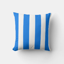 Pfauenblau und weiß gestreift kissen