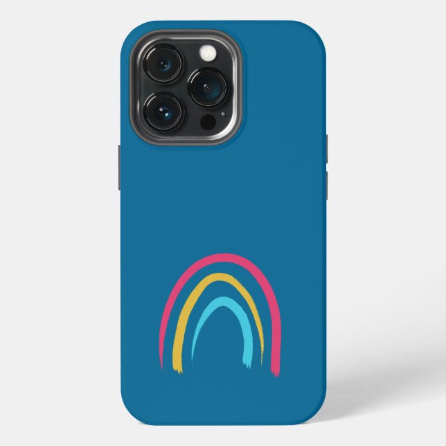 Pfauenblauer Regenbogen iPhone 13 Pro Hülle (Hinten)