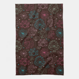 Pfauenblume Indien Tapete vintage Handtuch