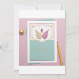 Pfauendekorierte Einladung zur Hochzeit