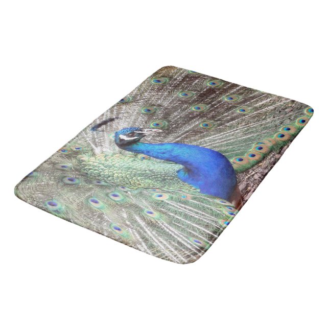 Pfauenfamilie, Schlafzimmer Rug Mat Wohngestaltung Badematte (Schrägansicht)