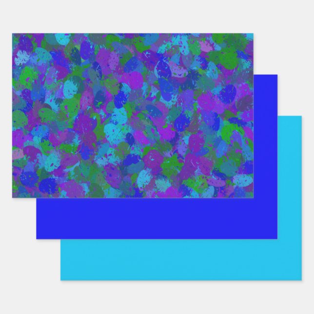 Pfauenfarbe Geschenkpapier Set (Set)