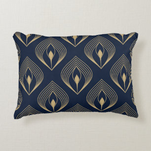 Pfauenfeather ombre Muster ditzy Blumenmotiv.  Dekokissen