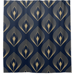 Pfauenfeather ombre Muster ditzy Blumenmotiv. Duschvorhang