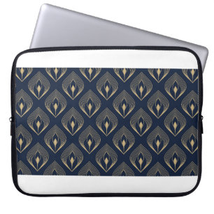Pfauenfeather ombre Muster ditzy Blumenmotiv. Laptopschutzhülle