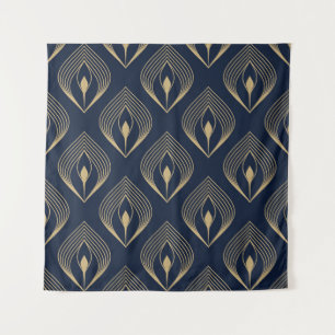 Pfauenfeather ombre Muster ditzy Blumenmotiv. Wandteppich