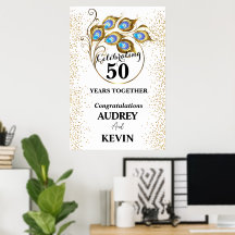 Pfauenfeathers 50. Hochzeitspopster