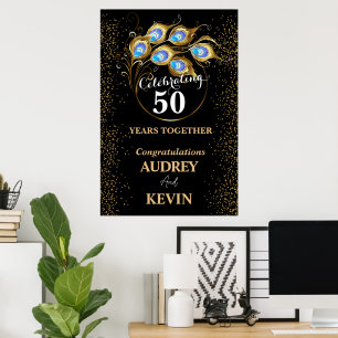 Pfauenfeathers 50. Hochzeitstag Poster