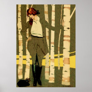 Pfauenfeathers Book Illustration von C. Coles Phil Poster