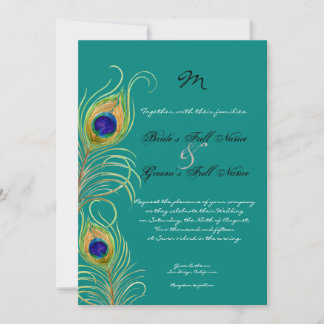 Pfauenfeathers Hochzeitseinladung Einladung