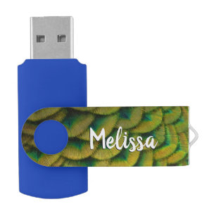 Pfauenfeathers II Farbenfrohe Natur USB Stick