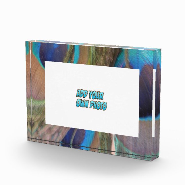 Pfauenfeathers: Individuell anpassbarer Foto-Block Fotoblock (Rechts)