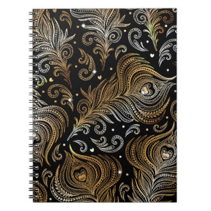 Pfauenfeathers: Künstlerisches Freehand Zeichnend. Notizblock