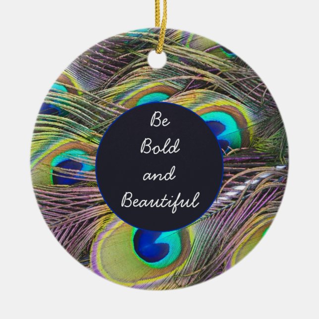 Pfauenfeathers Ornament Runde (Vorne)