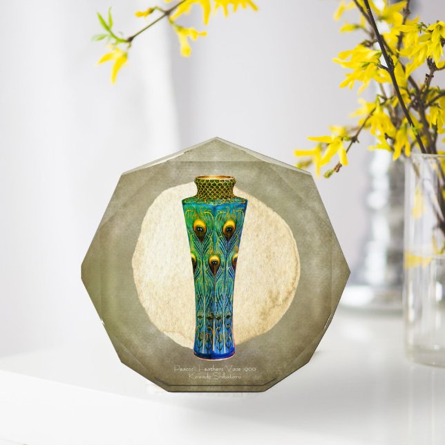 Pfauenfeathers Vase Masterpiece von 1900 Fotoblock (Von Creator hochgeladen)