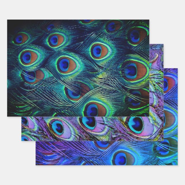Pfauenfeathlon Geschenkpapier Set (Set)