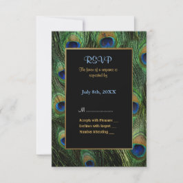 Pfauenfeder-Einladung zur Hochzeit - UAWG RSVP Karte