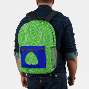 Pfauenfeder für modernen Glitzer Bedruckter Rucksack