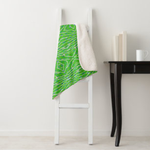 Pfauenfeder für modernen Glitzer Sherpadecke