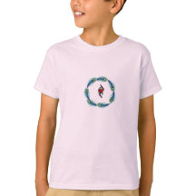 Pfauenfeder-Herz-Minimalist-Grafik-T-Shirt |