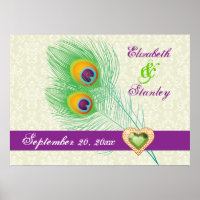 Pfauenfeder-Juwel-Hochzeitstag