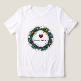 Pfauenfeder Kreis Frauen T-Shirt Leuchte Hell Tri-Blend Shirt