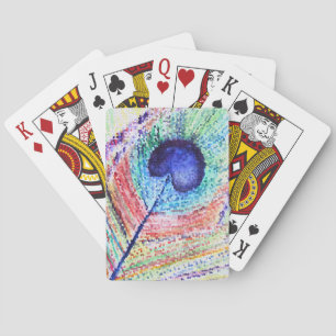 Pfauenfeder-Kunst Klassische Spielkarten
