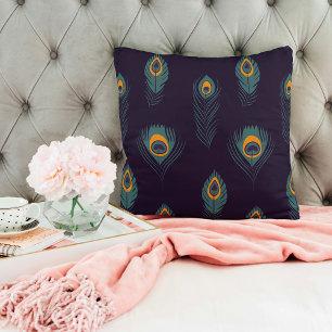 Pfauenfeder Muster Chic Trendig Stylisch  Kissen