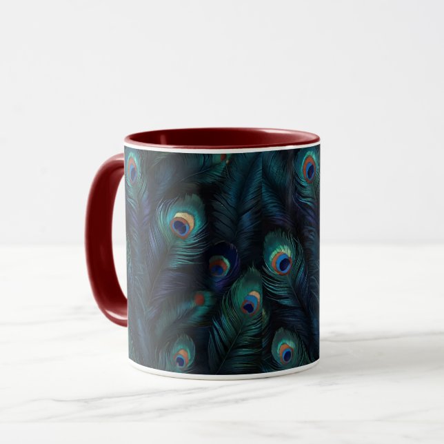 Pfauenfeder Tasse (Vorderseite Links)